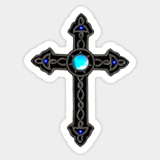 Cross Blue Stone Evil Eyes Sticker